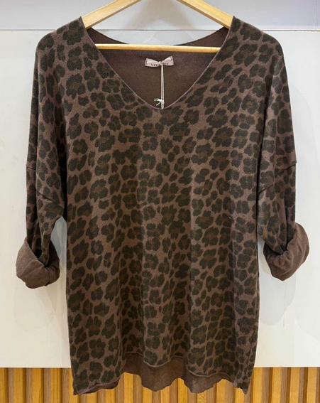 Pull fin léopard 38-44