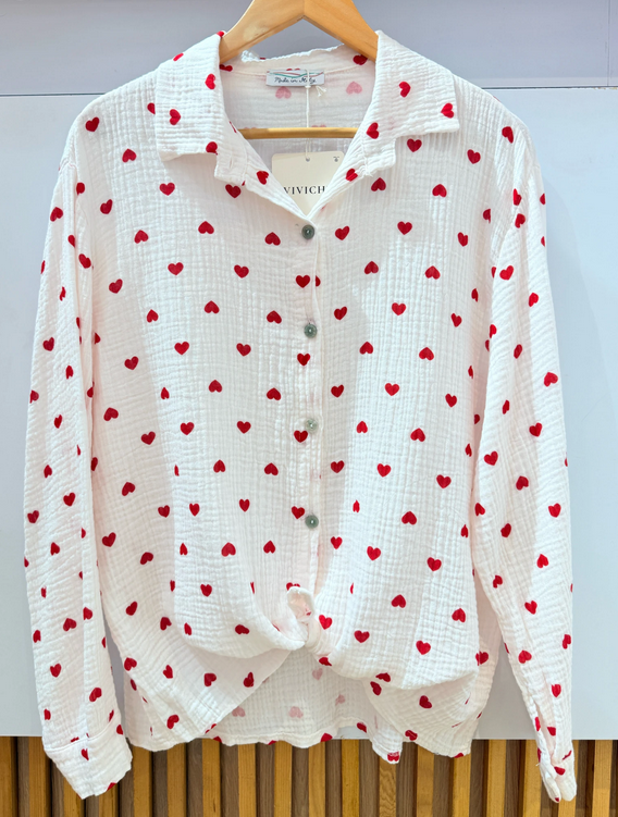 Camisa de corazón 36-44