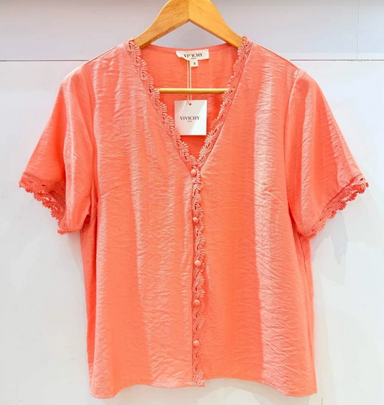 Blouse col dentelle