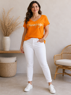 Jeans mom fit blanc
