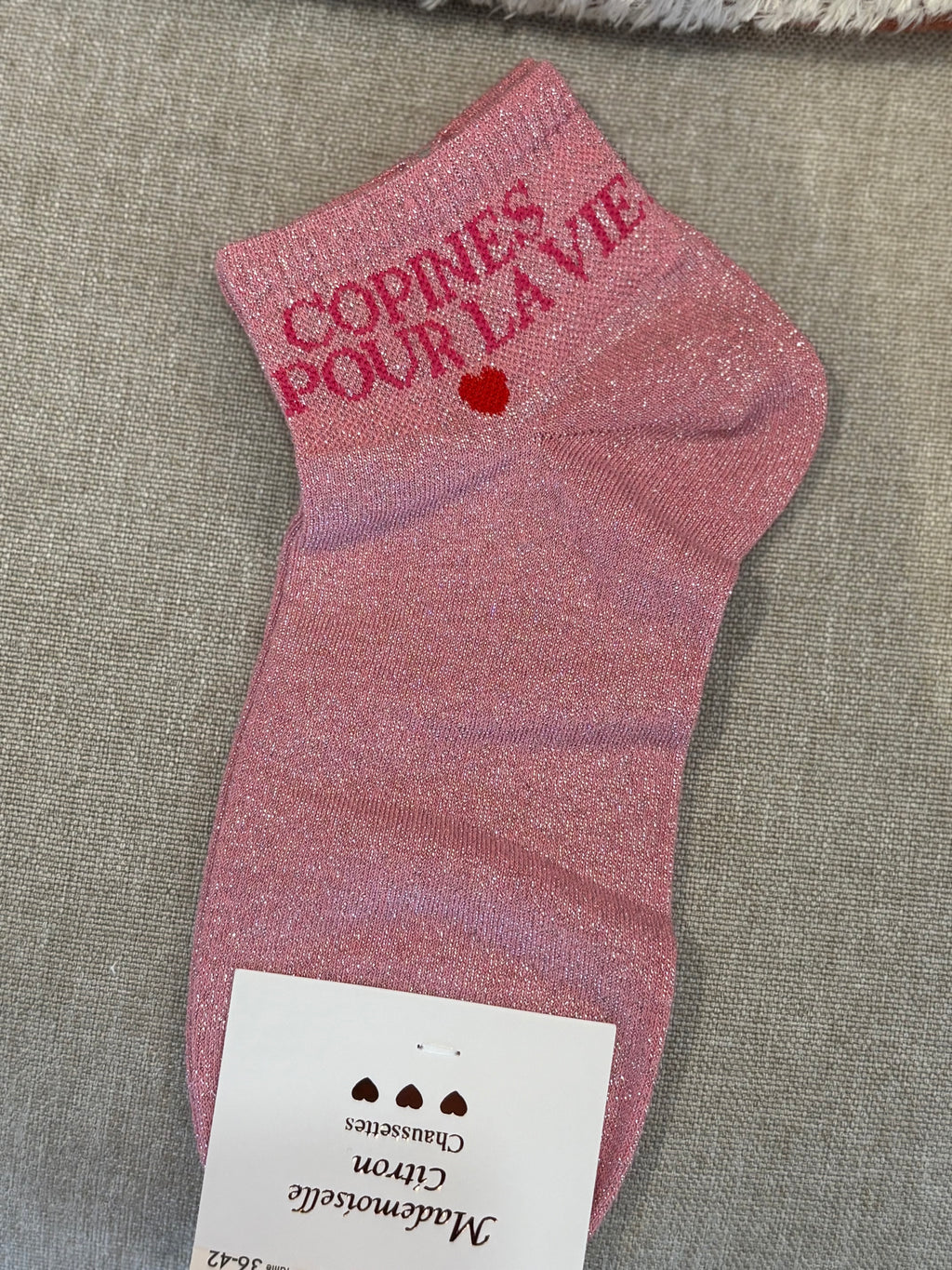 Chaussettes courte « Copines pour la vie »