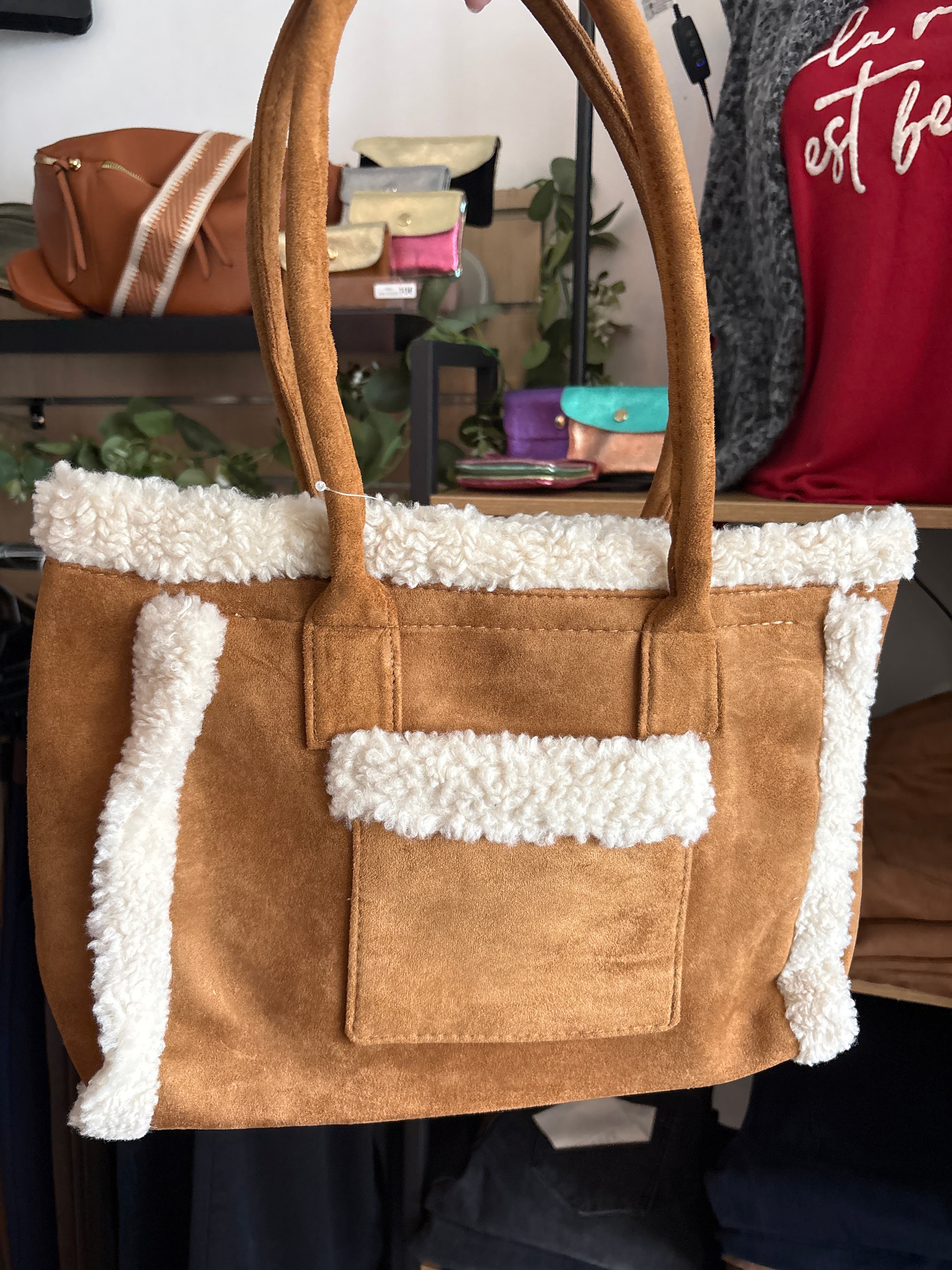 Sac daim moyen 35x26cm