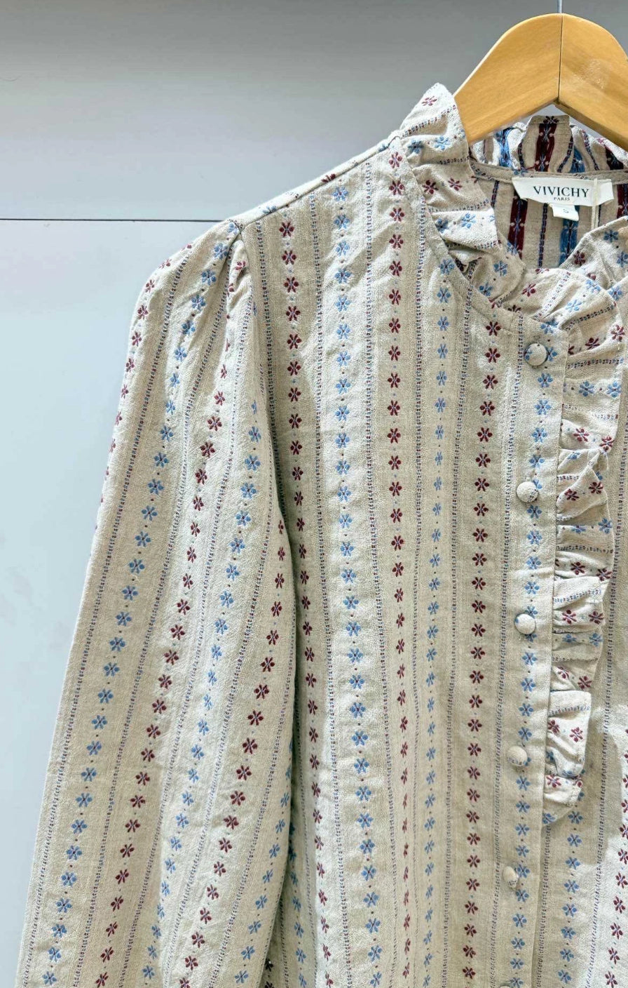 Chemisier motif fleurs