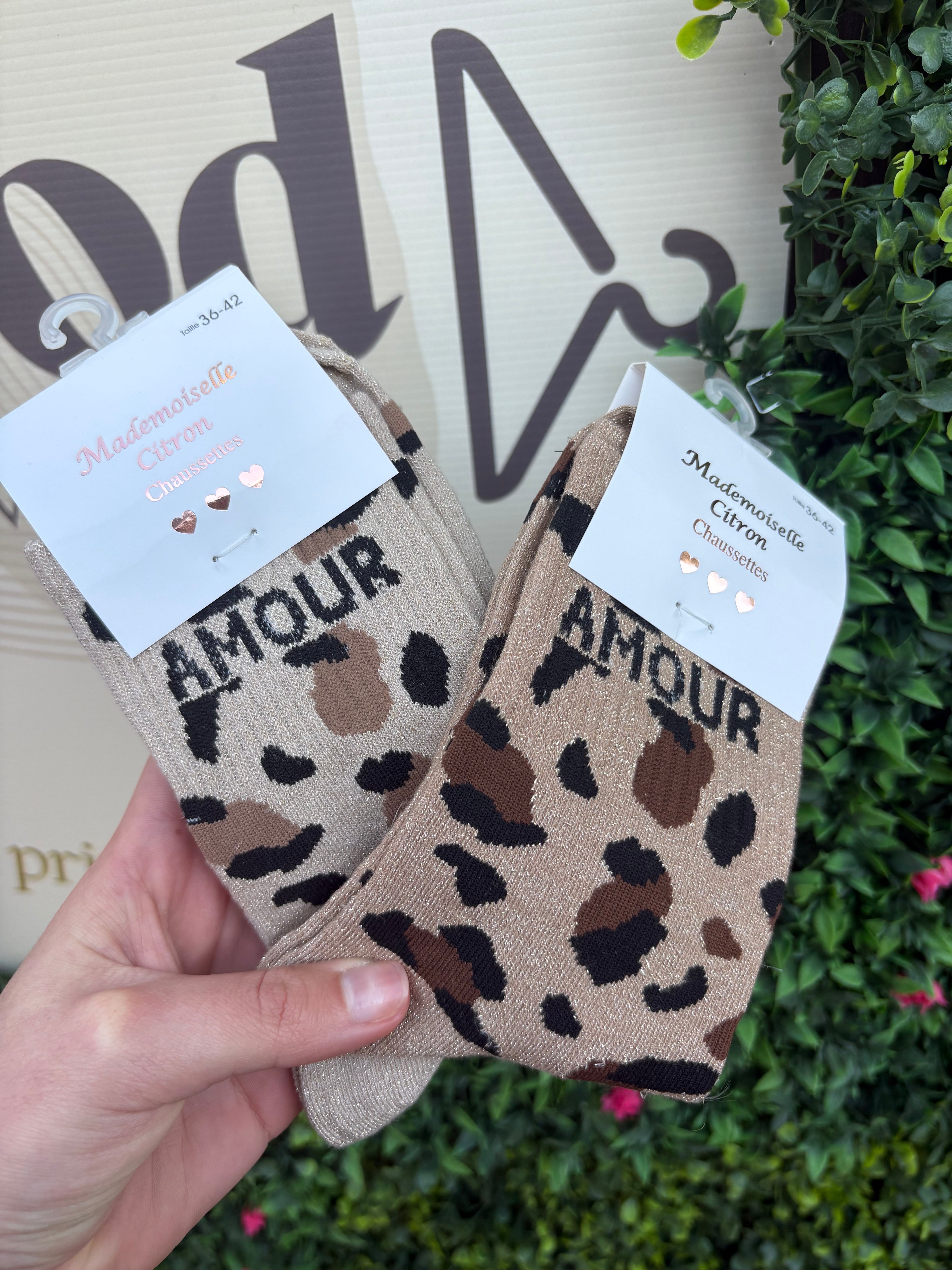 Chaussettes léopard Amour