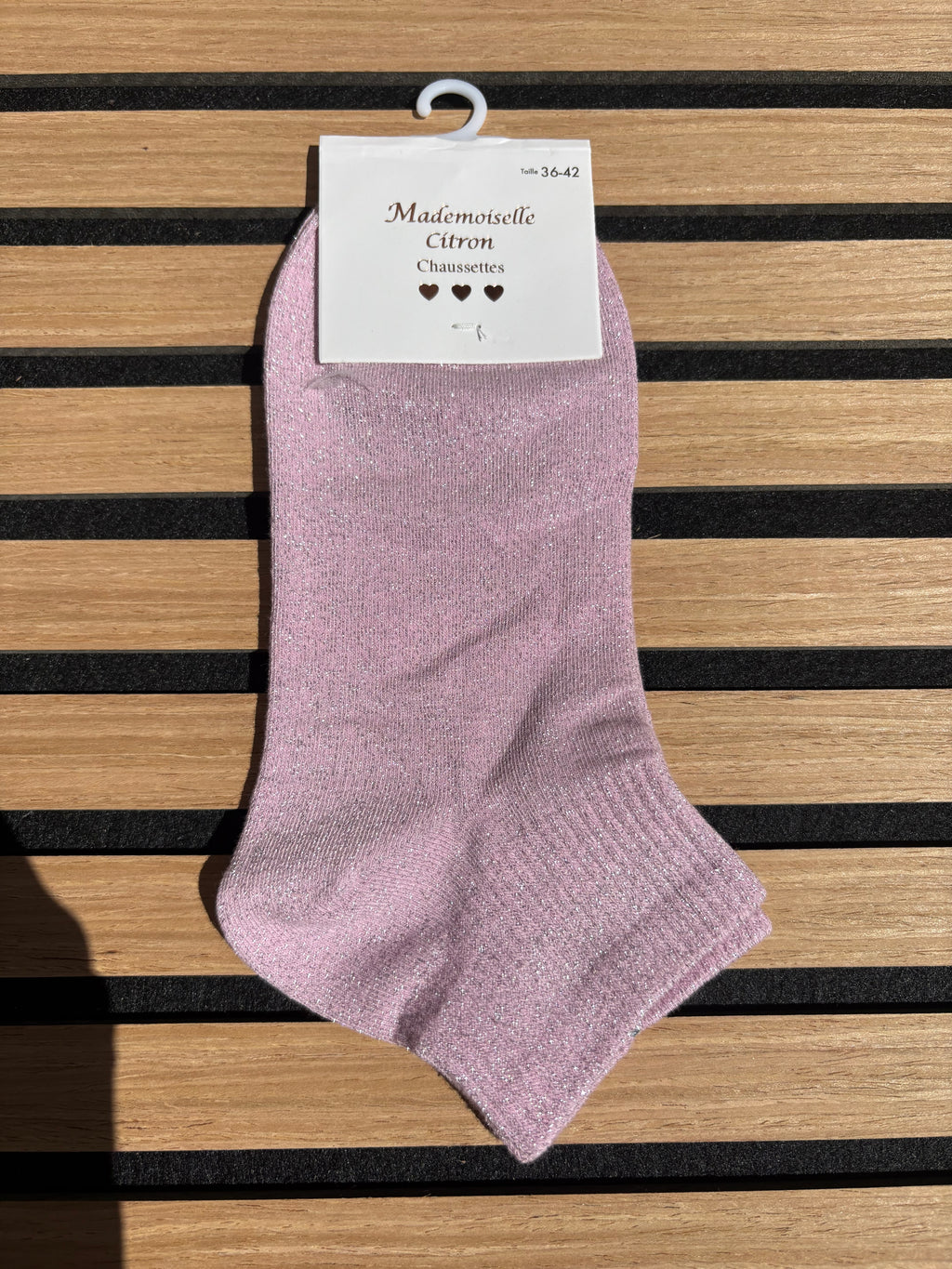 Chaussettes paillettes unies