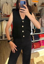 Gilet bouton doré 36-44