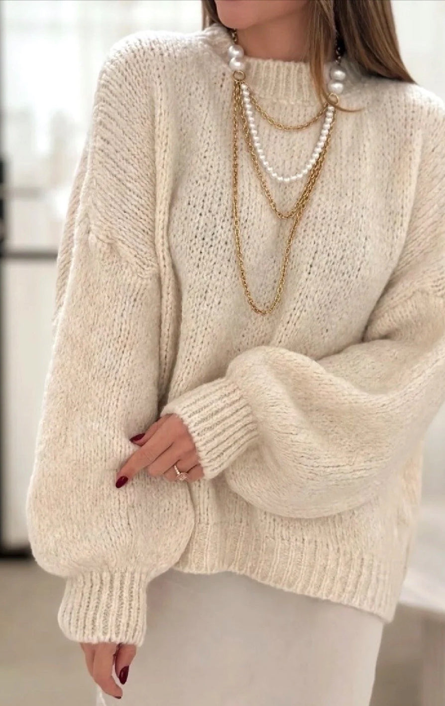 Pull col rond laine 36-44