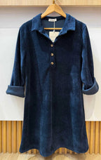 Robe chemise velours 36-42