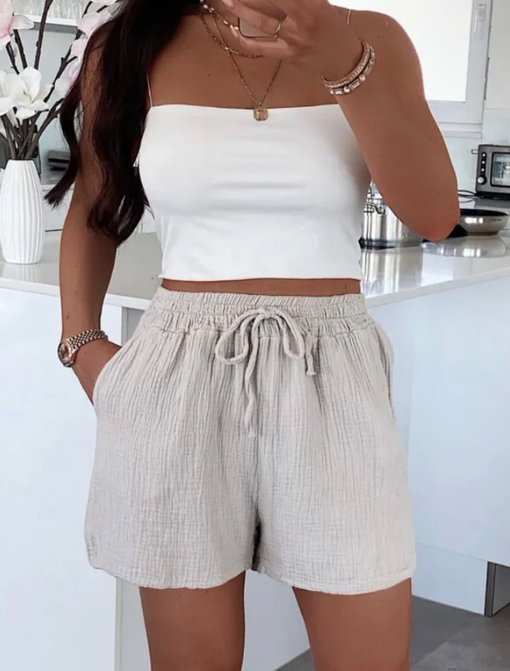 Short gaze coton