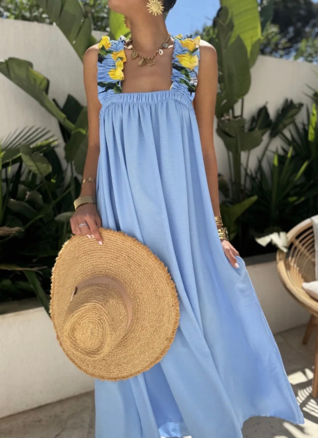 Robe longue citron 36-46