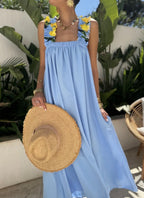 Robe longue citron 36-46