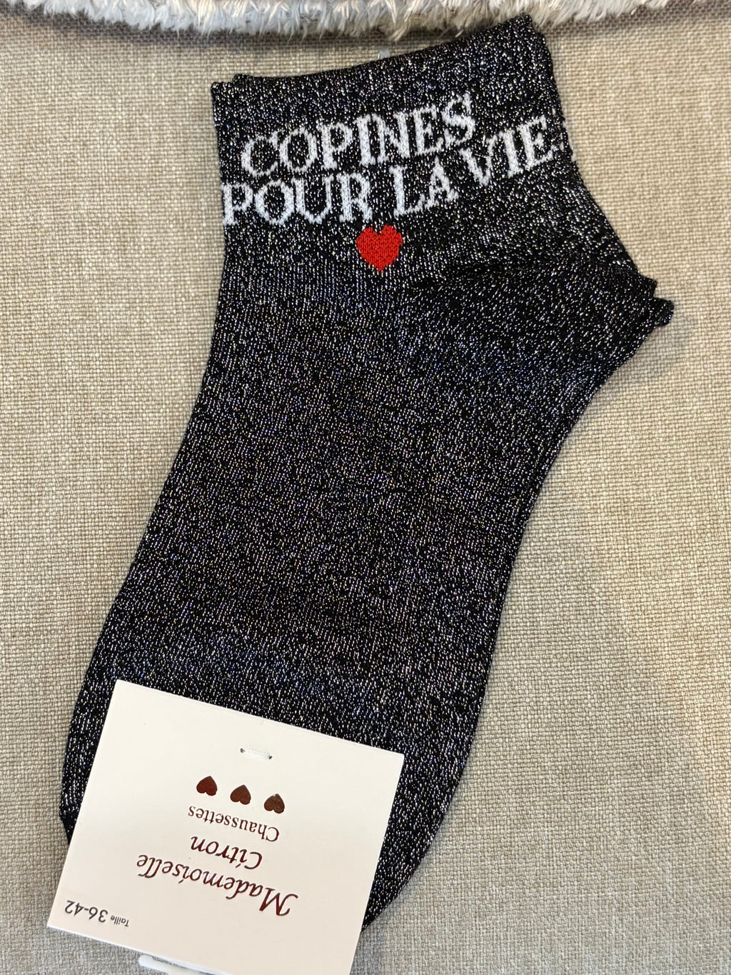 Chaussettes courte « Copines pour la vie »