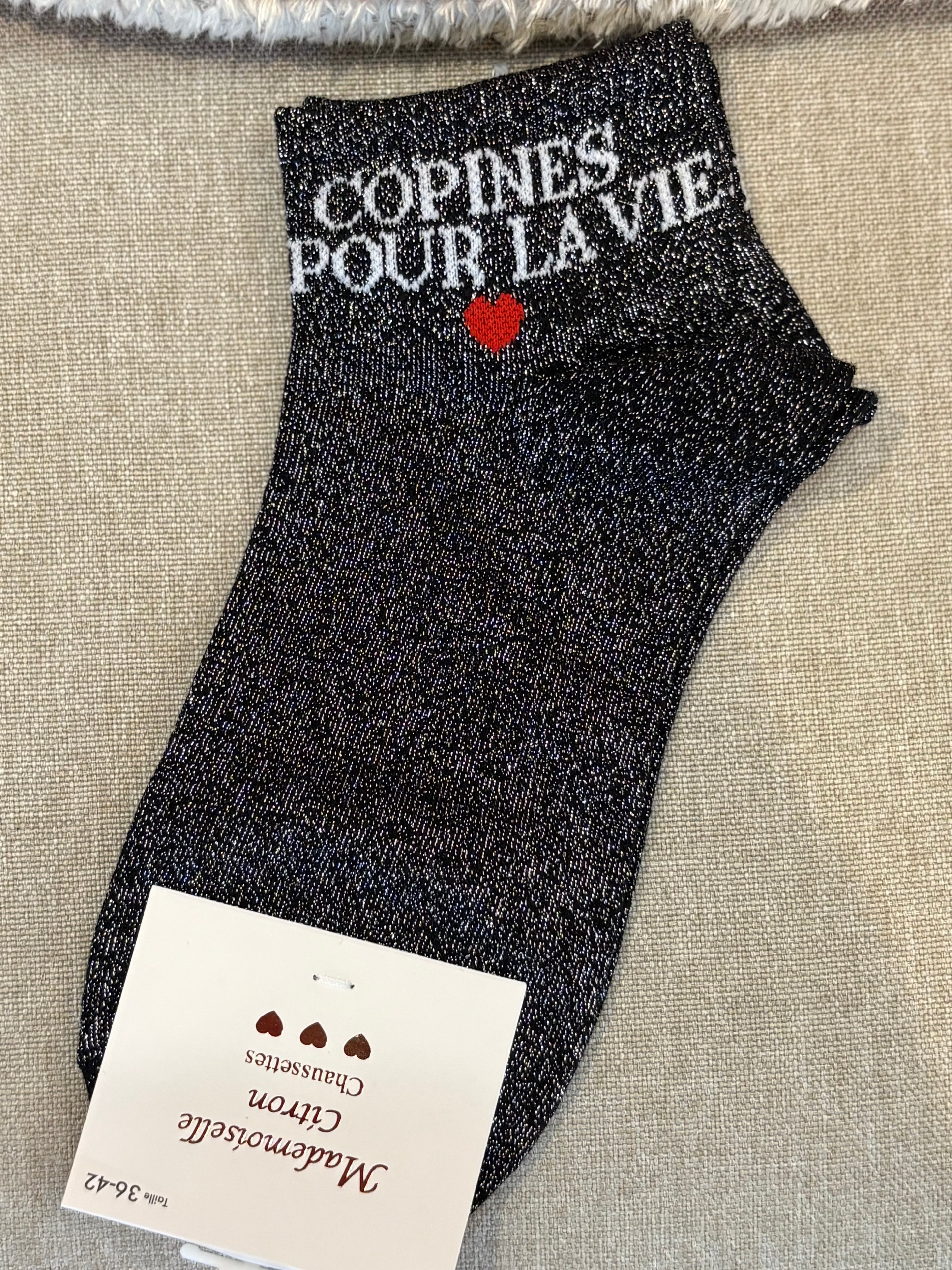 Chaussettes courte « Copines pour la vie »