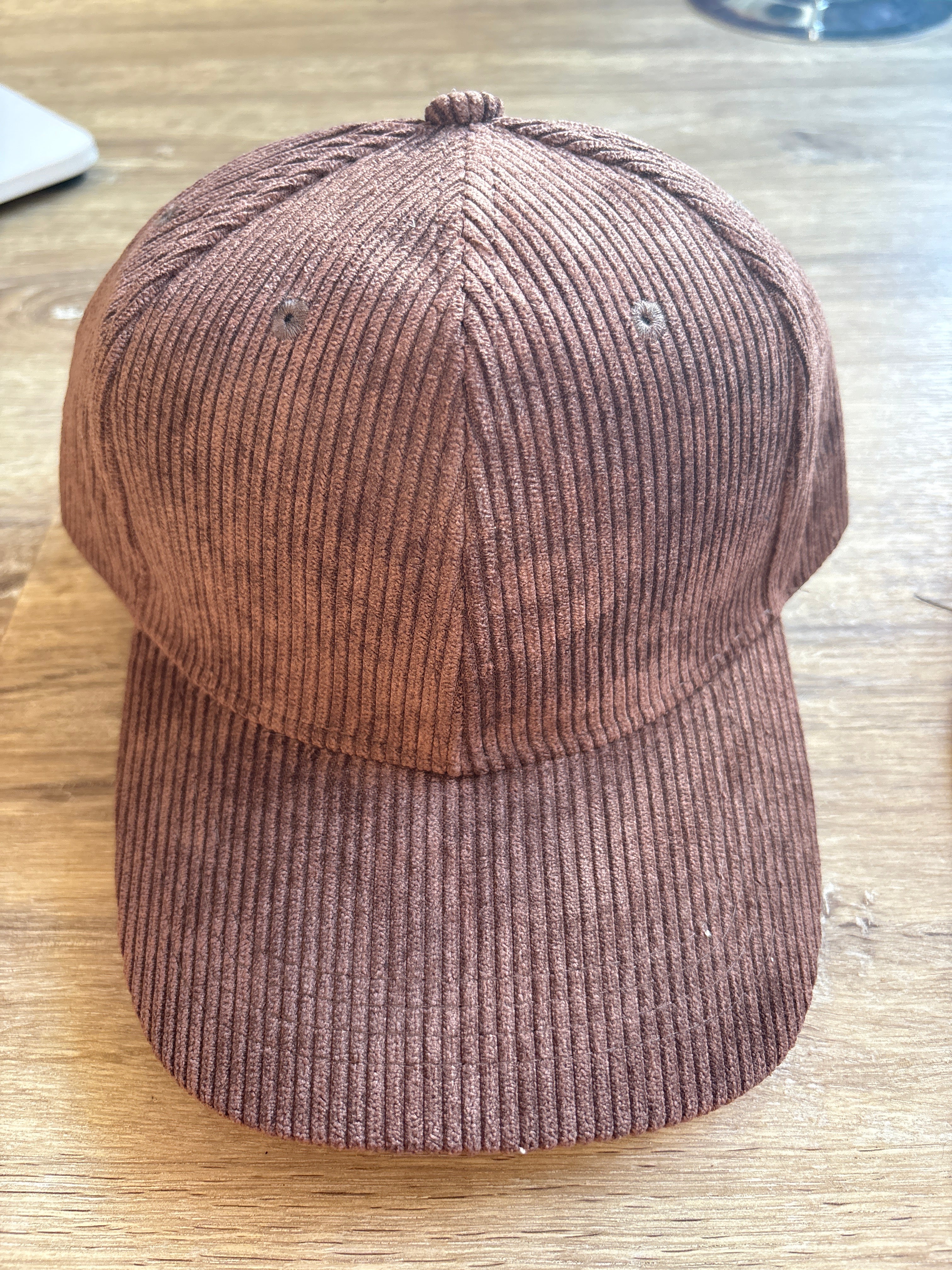 Casquette effet velours