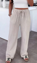 Pantalón de gasa de algodón 36-42