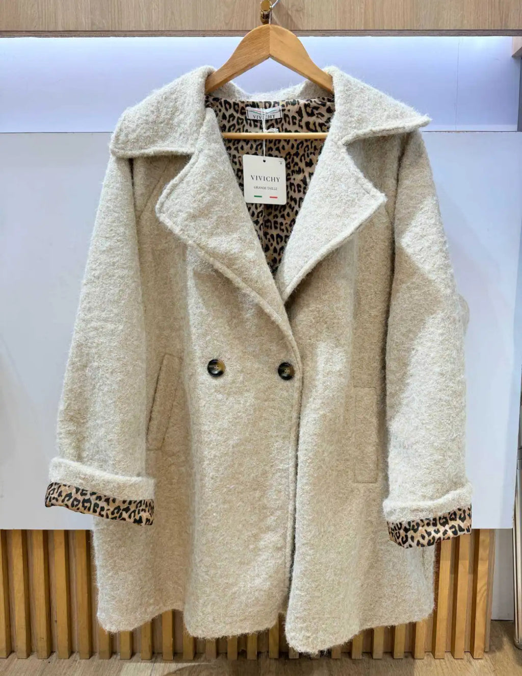 Manteau doublé léopard 42-48