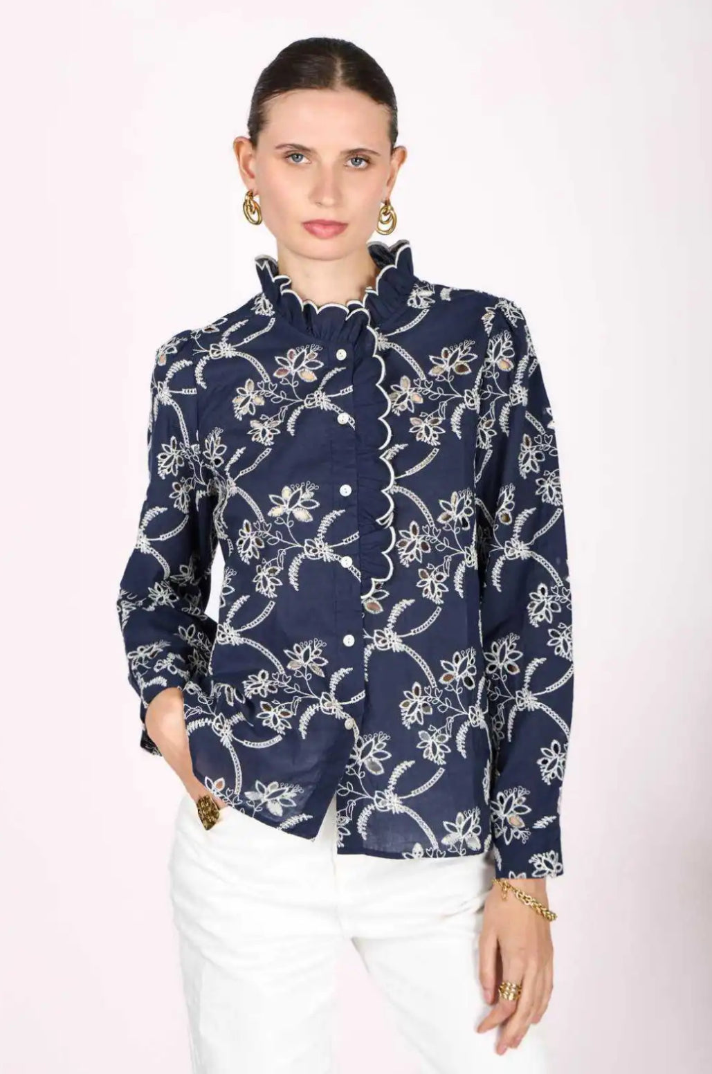Chemisier brodé anglais