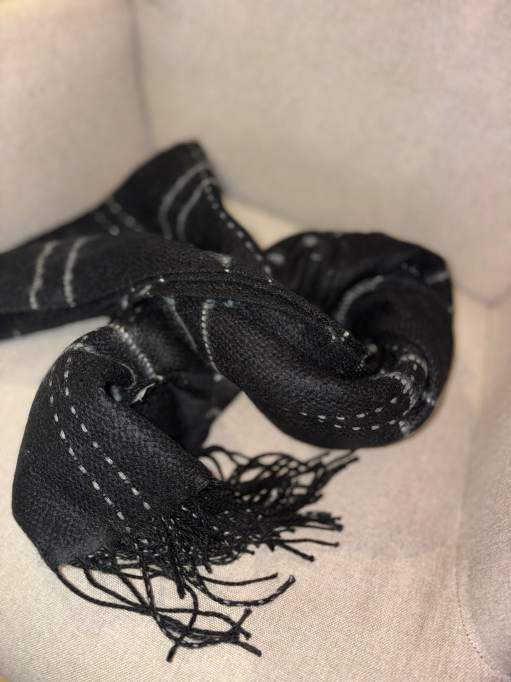 Écharpe grand carreaux