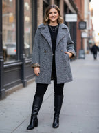 Manteau doublé léopard 42-48