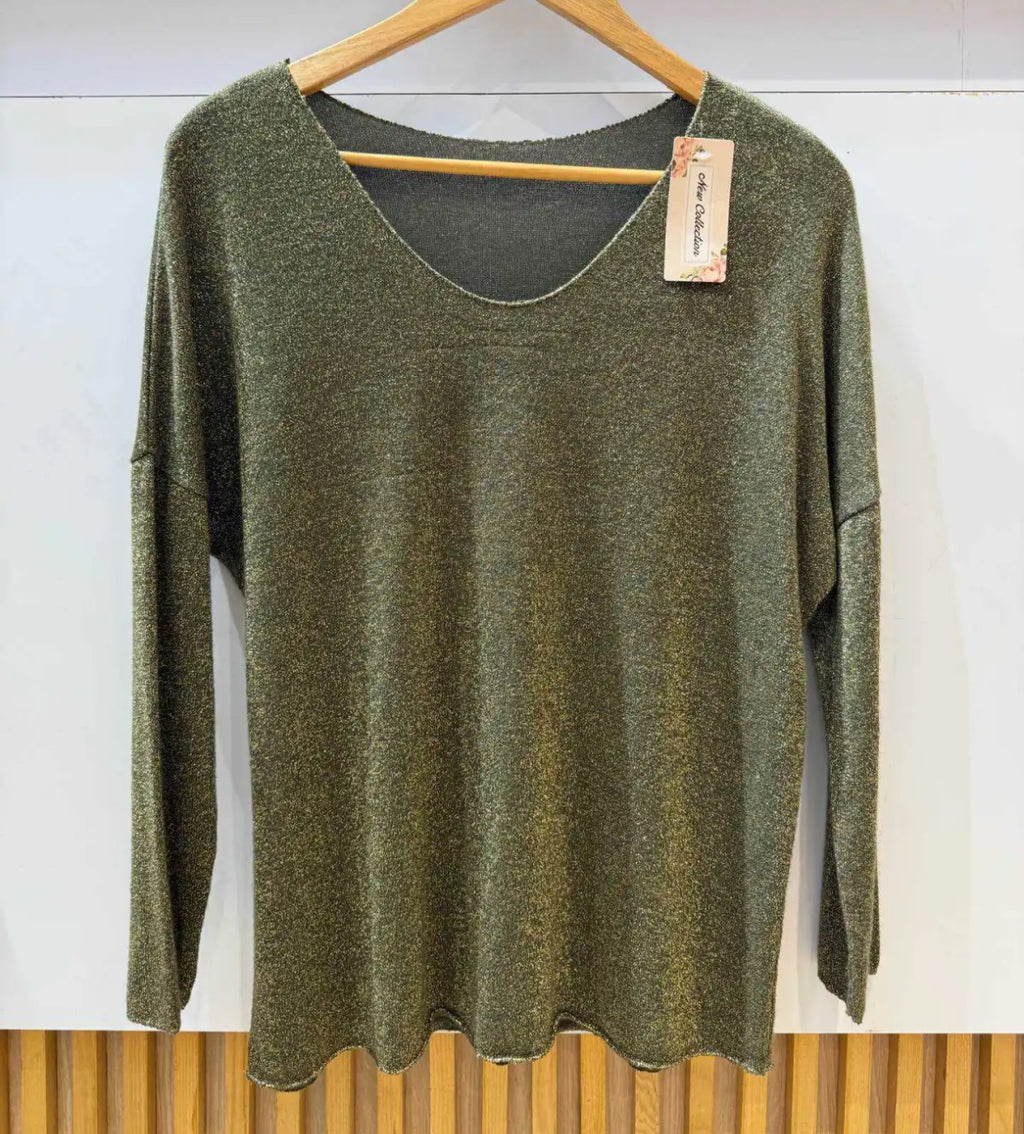 Pull unie paillettes 36-42