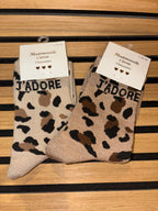 Chaussettes léopard « J’adore »