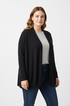 Gilet marine sans poches sur mannequin 42/44